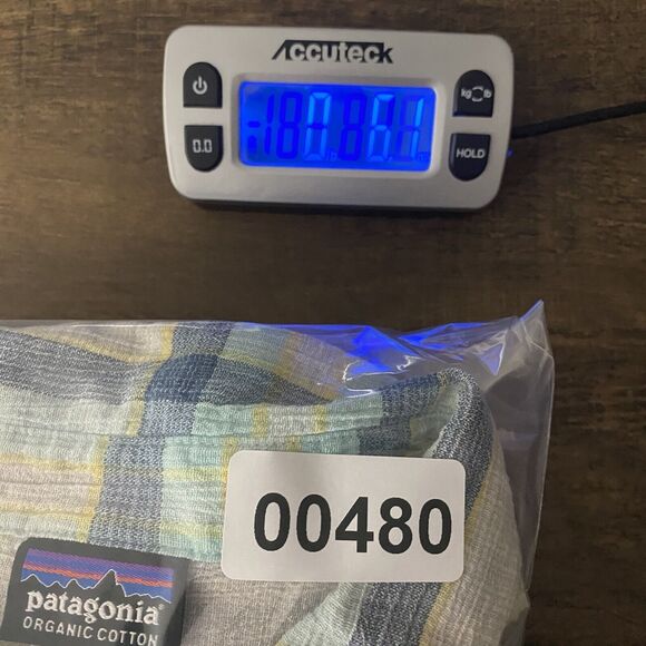 Patagonia Organic Cotton Button Up Short Sleeve Plaid XL Great Condition Green - Picture 7 of 7